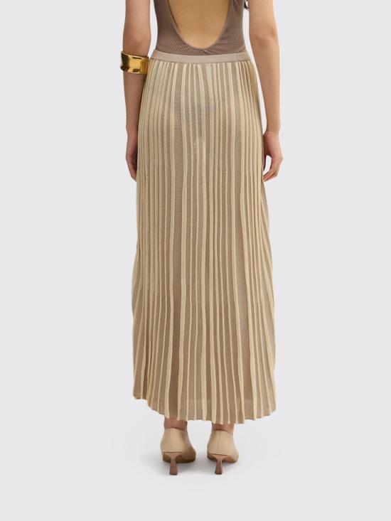 26SS 마카파니 롱 스커트 M26E1ACMN006MN13156 Beige - MACCAPANI