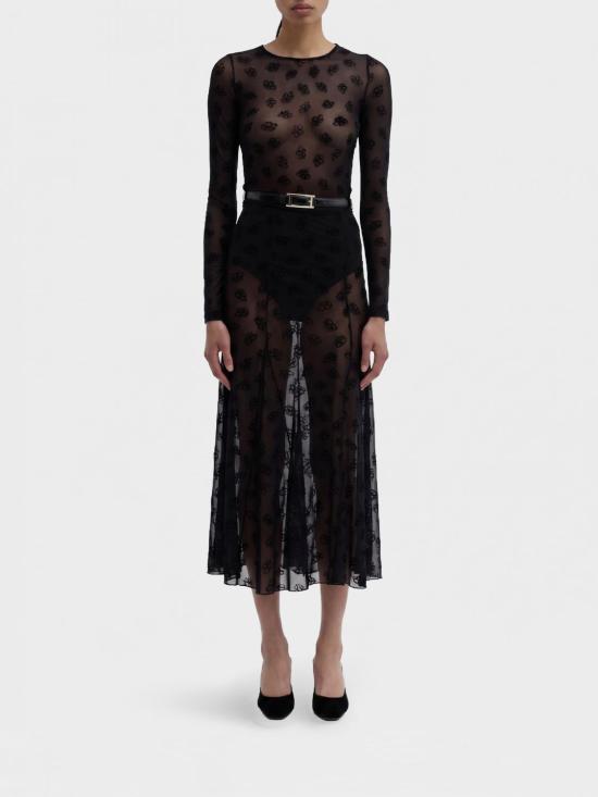 26SS 마카파니 롱 스커트 25EM2M0C10048229000 Black
