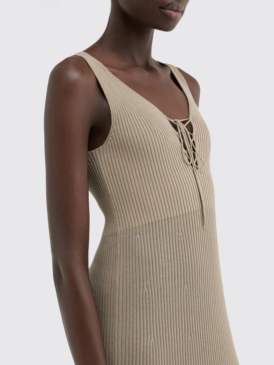 26SS 마카파니 롱 원피스 M26E1ACMA010MN08156 Beige - MACCAPANI