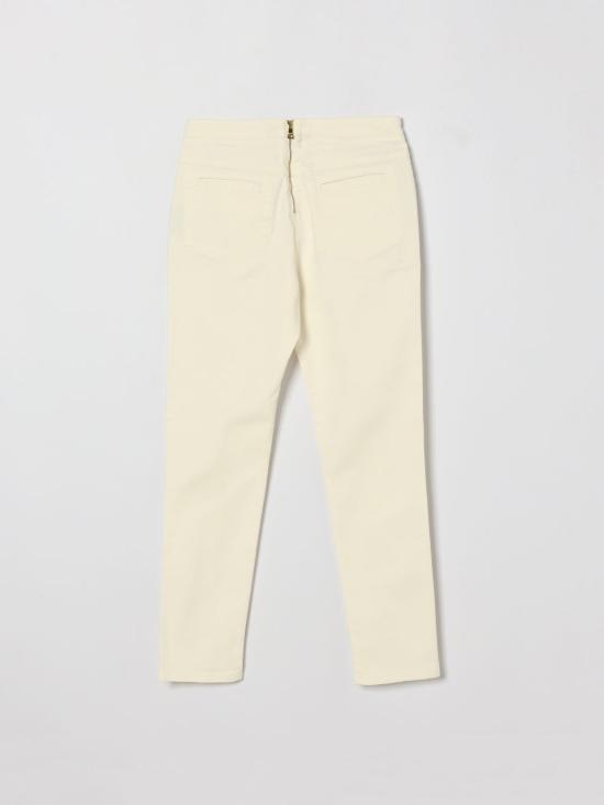 26SS [키즈] 발망 스트레이트 팬츠 BY6A51Z3702 100 White - BALMAIN