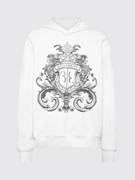 26SS 빌리어네어 후드 티셔츠 IAECMJB3693BTE004N 01 White - BILLIONAIRE