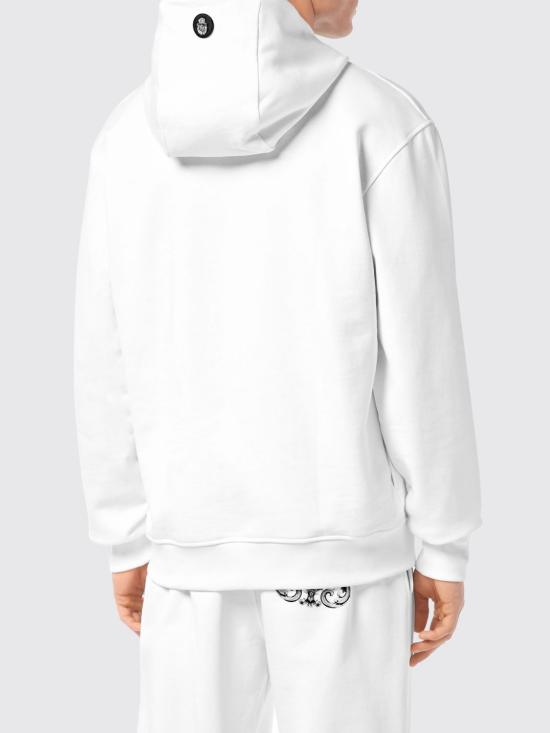 26SS 빌리어네어 후드 티셔츠 IAECMJB3693BTE004N 01 White - BILLIONAIRE