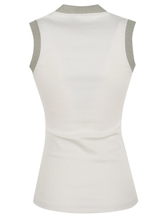 26SS 파비아나 필리피 시퀸 저지 탱크탑 JED276F582M224VR3 White - FABIANA FILIPPI