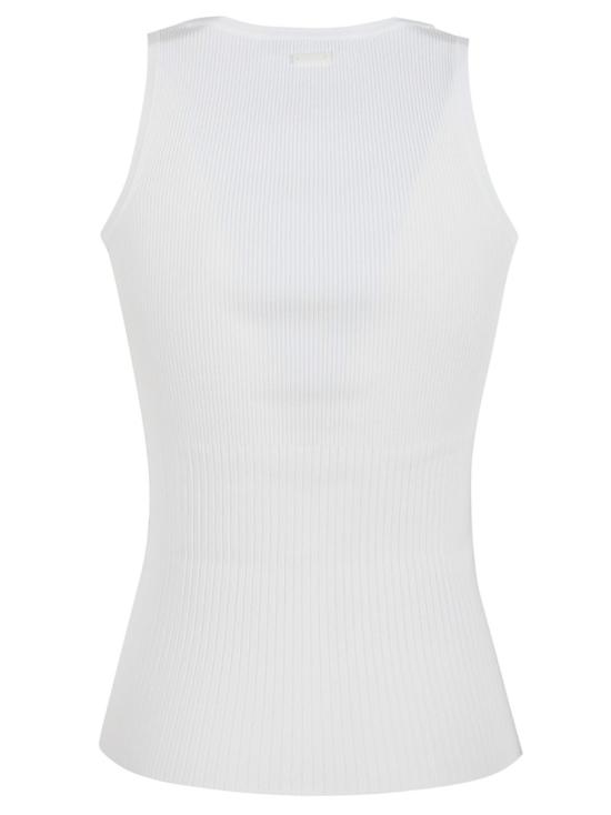 26SS 막스마라 기로 비스코스 탱크 탑 2611361032600 001 White - MAX MARA