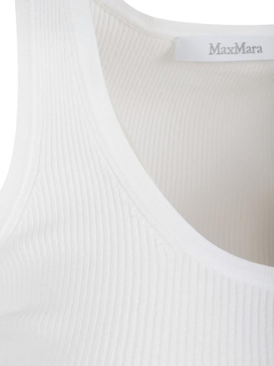 26SS 막스마라 기로 비스코스 탱크 탑 2611361032600 001 White - MAX MARA