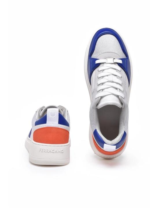 25SS 살바토레 페라가모 스니커즈 블루 '데니스' 가죽 - SALVATORE FERRAGAMO