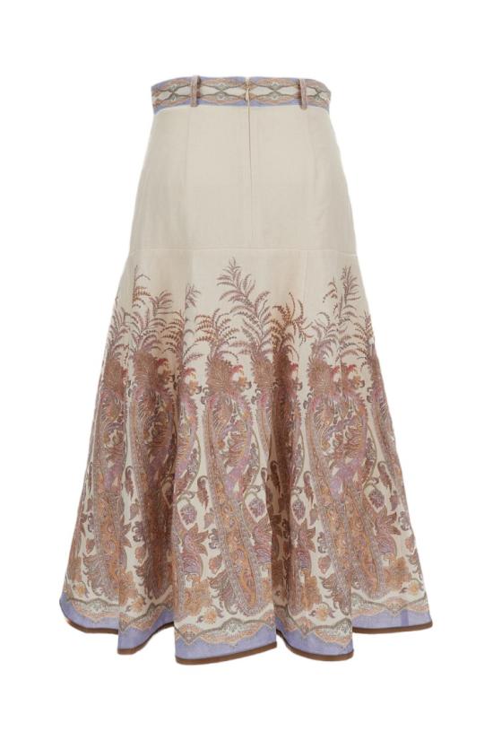 26SS 짐머만 롱 스커트 7942SS262CMP Neutrals - ZIMMERMANN