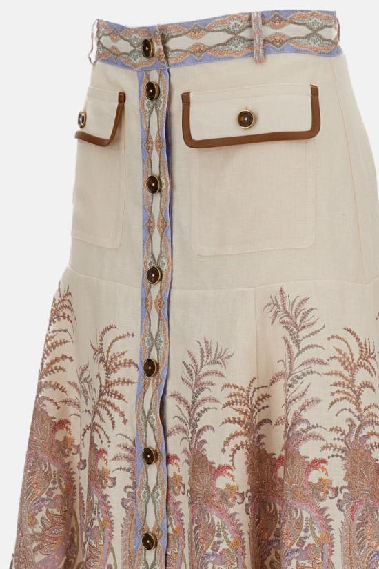 26SS 짐머만 롱 스커트 7942SS262CMP Neutrals - ZIMMERMANN