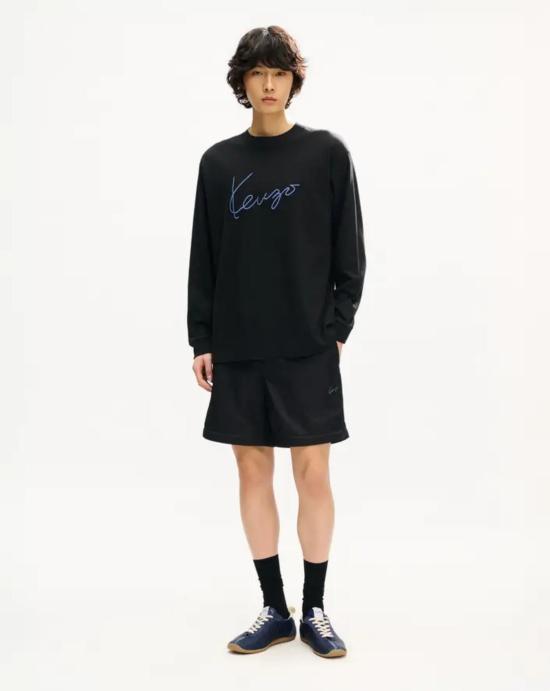 26FW 겐조 긴팔 티셔츠 FG65TL3614SG 99J BLACK Black - KENZO
