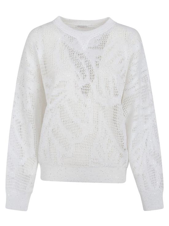 26SS 브루넬로 쿠치넬리 스웨터 MDT771000 C159 White