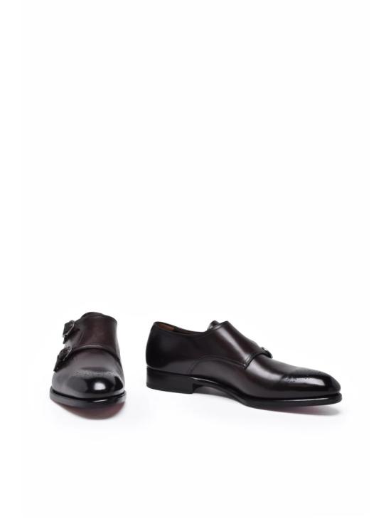  살바토레 페라가모 드레스 슈즈 갈색 가죽 신발 - SALVATORE FERRAGAMO