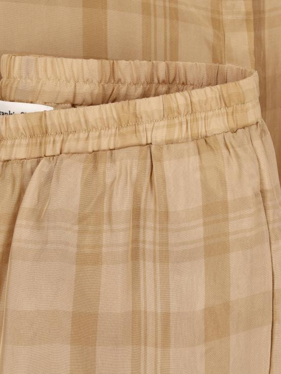 26SS 더프랭키샵 스트레이트 팬츠 BAXTER SHEER FLUID TRACK PANTS BEIGE GLEN PLAID Beige - THE FRANKIE SHOP