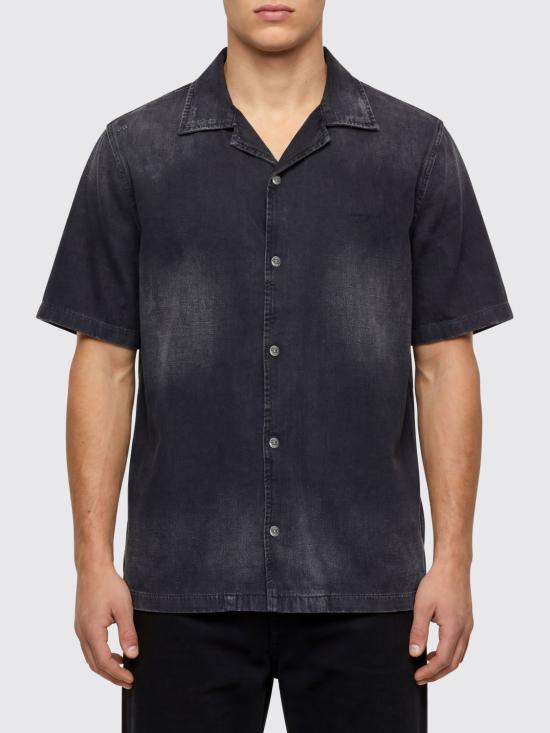 26SS 디젤 반팔 셔츠 A16957 0DBDC 02 BLACK DOM
