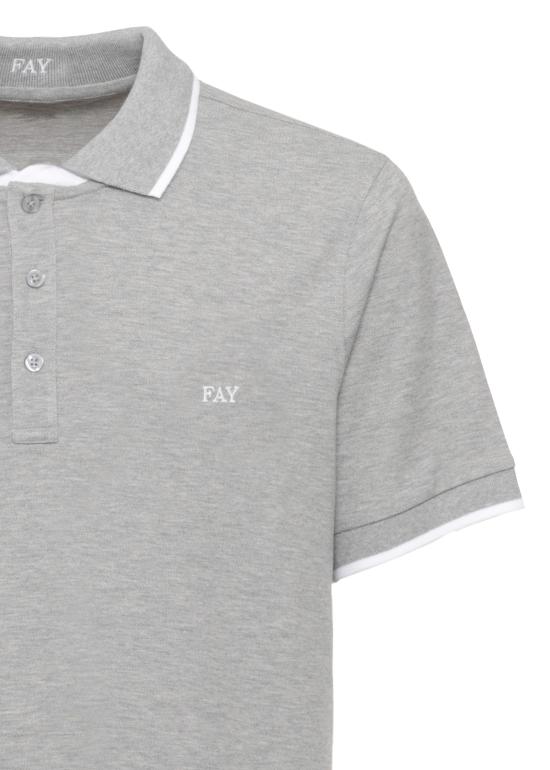 26SS 페이 폴로 티셔츠 NPMB252140STDW B201 Grey - FAY