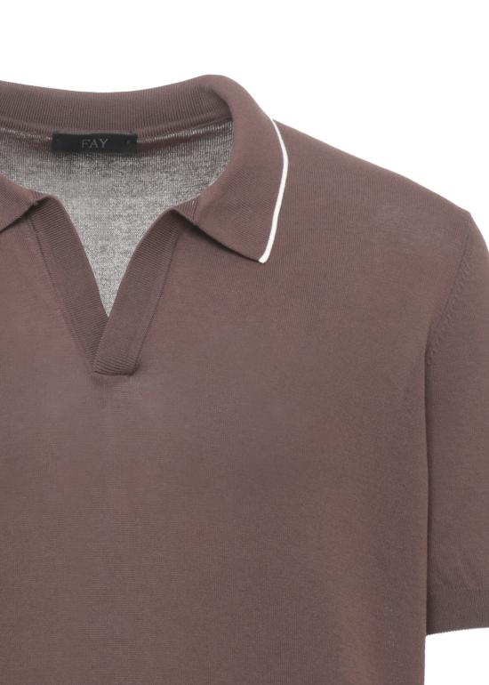 26SS 페이 폴로 티셔츠 NMMC1521740VHY 4867 Brown - FAY