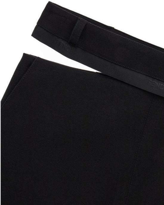  펜디 미디 스커트 54084236902740 BLACK - FENDI