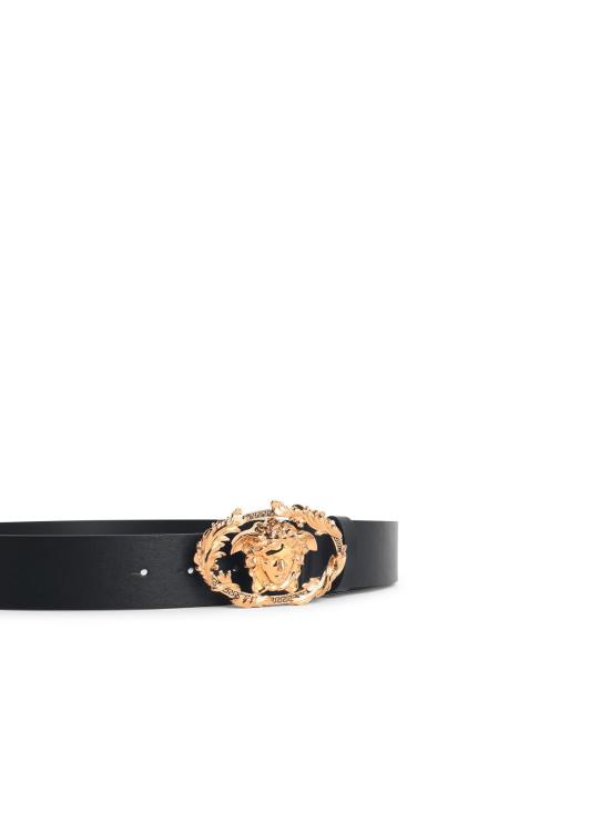 26SS 베르사체 가죽 벨트 1021519 DVTP11B00V Black - VERSACE