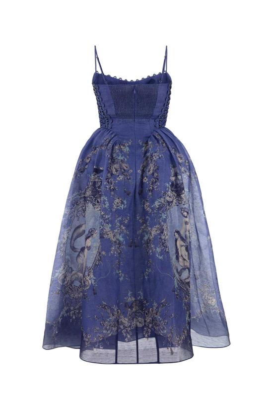 26SS 짐머만 미디 원피스 6347DC261 BLME Blue - ZIMMERMANN