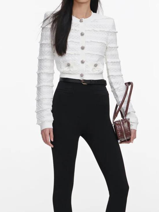 26SS 셀프 포트레이트 스웨터 SS26063CW WHITE Bianco