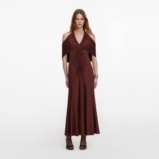 26SS 셀프 포트레이트 미디 원피스 SS26161MBR BROWN Marrone
