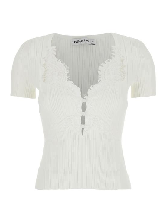 26SS 셀프 포트레이트 탑 SS26171TW WHITE Bianco