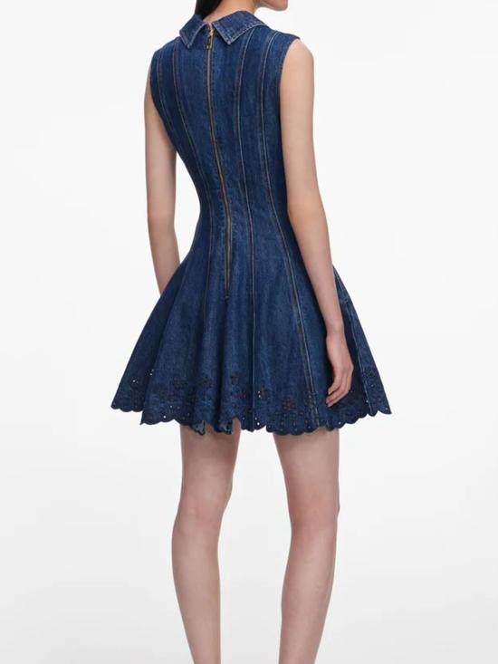 26SS 셀프 포트레이트 데님 원피스 SS26820SBL BLUE - SELF PORTRAIT