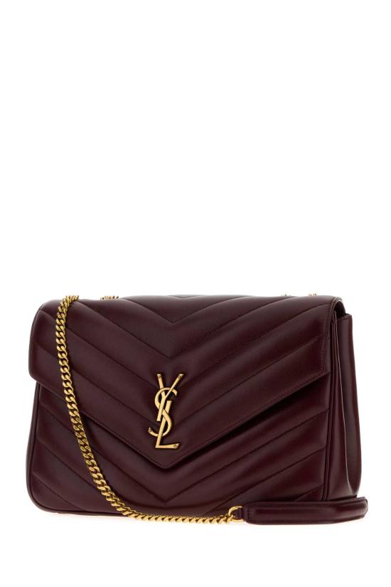 26FW 생로랑 루루 라지 마틀라세 램스킨 숄더백 803541AAEAX 6197 Burgundy - SAINT LAURENT