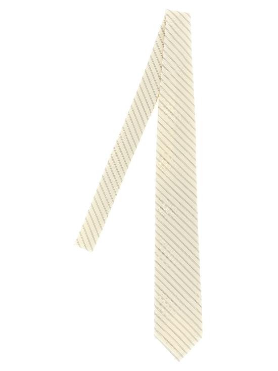 26SS 오라리 넥타이 A26ST03WWIVORYWHITESTRIPE White