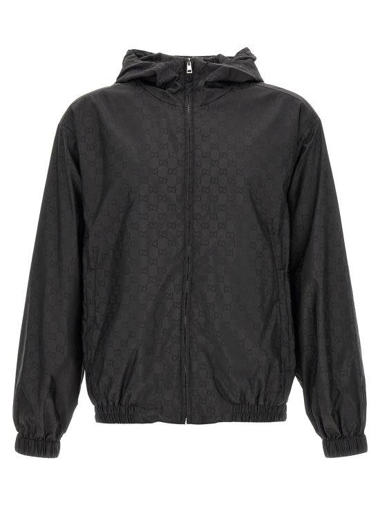 26FW 구찌 GG 나일론 자카드 지퍼 자켓 814110ZASZD1000 Black