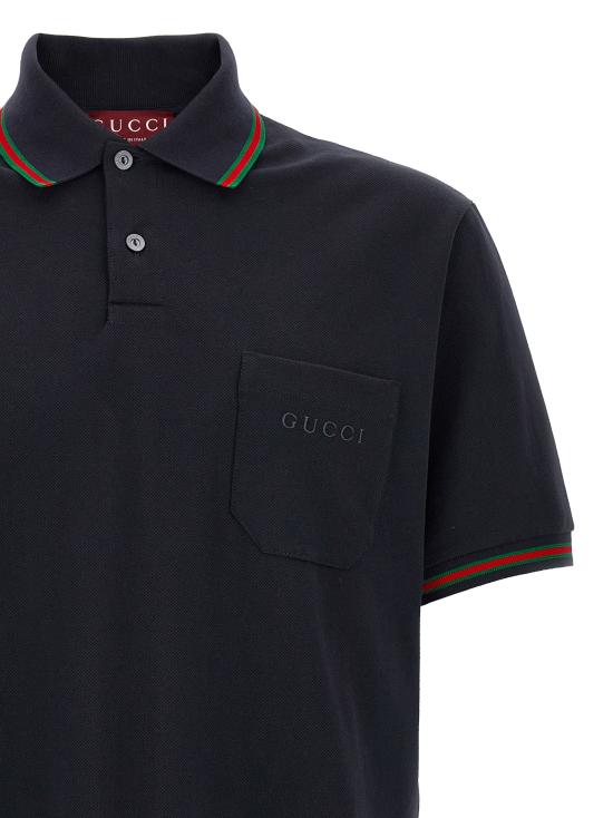 26SS 구찌 코튼 폴로 셔츠 795174XJEOX4794 Blue - GUCCI