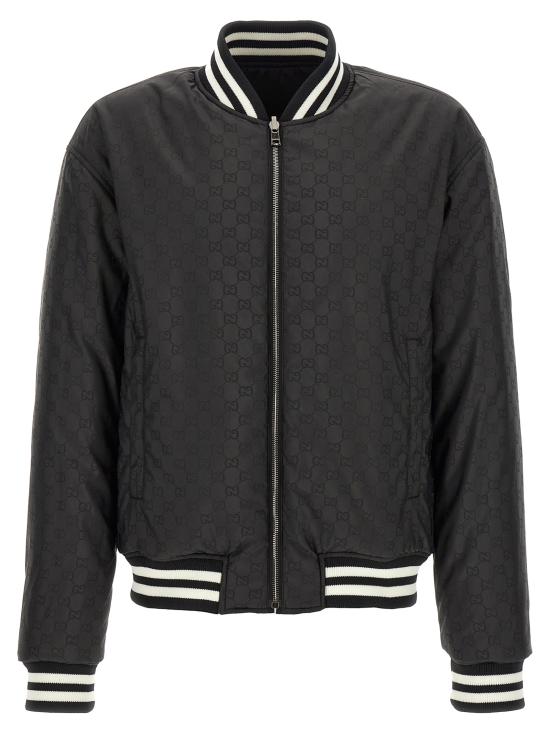 26SS 구찌 리버서블 나일론 트윌 지퍼 재킷 851254ZAT3D1000 White Black - GUCCI