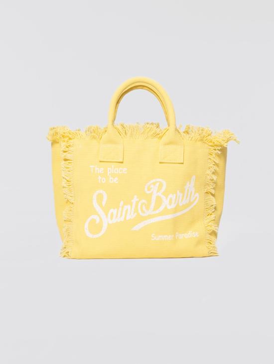 26SS 세인트바쓰 토트백 Canvas Giallo 소재의 보르사 콜레트