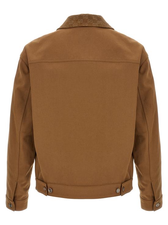 26SS 구찌 GG 디테일 집업 자켓 854304ZAUJI2630 Brown - GUCCI