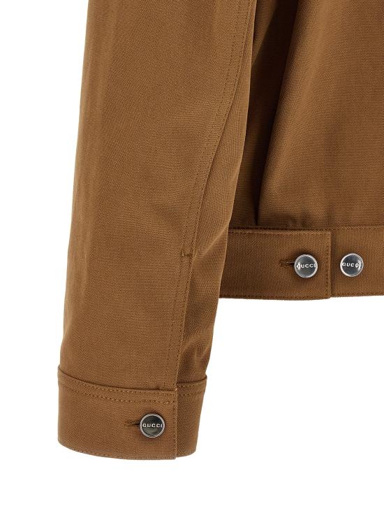 26SS 구찌 GG 디테일 집업 자켓 854304ZAUJI2630 Brown - GUCCI