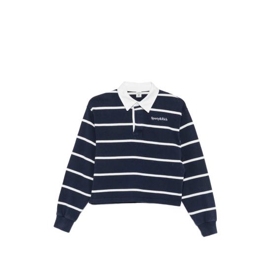 26FW 스포티앤리치 폴로 티셔츠 TO00876300BL DNAWH BLUE WHITE