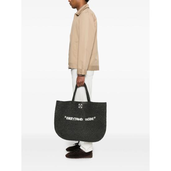 26SS 오프화이트 토트백 OMNA20VC99FA B001 1001 BLACK - OFF WHITE
