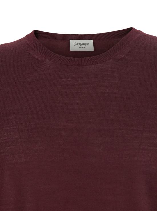 25FW 생로랑 긴팔 티셔츠 821736Y76GM6040 Bordeaux - SAINT LAURENT