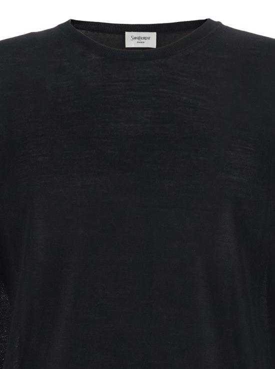 25FW 생로랑 긴팔 티셔츠 821736Y76GM1000 Black - SAINT LAURENT