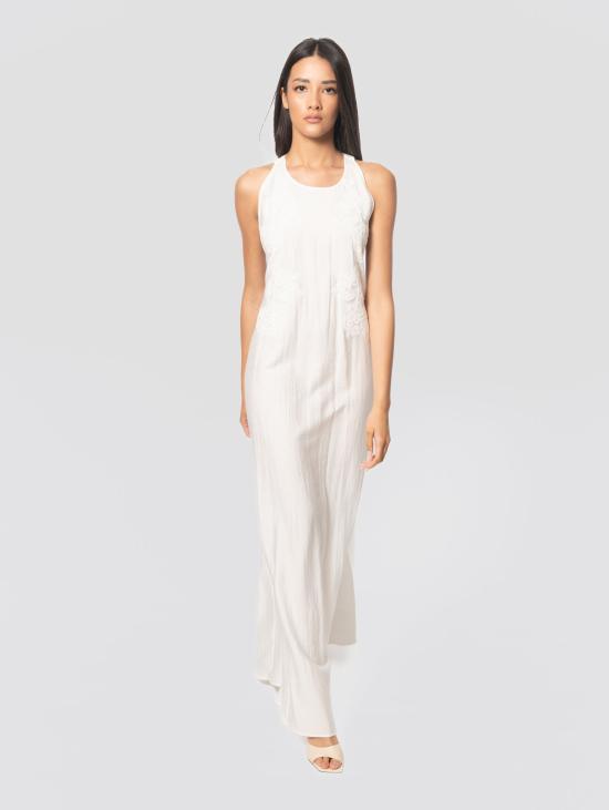 26SS 에르마노 피렌제 롱 원피스 Pizzo Bianco의 Abito Lungo con Dettaglio