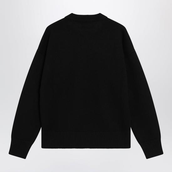 26SS 아미 빅 하트 울 크루넥 스웨터 UKS838018 Black - AMI