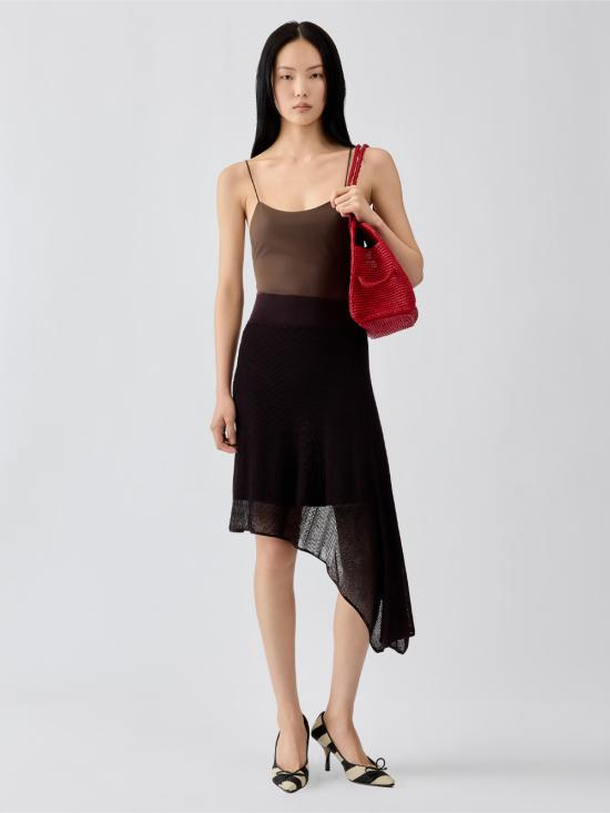 26SS 자크뮈스 미디 스커트 SKW00677AK00322 880 DARK BROWN - JACQUEMUS