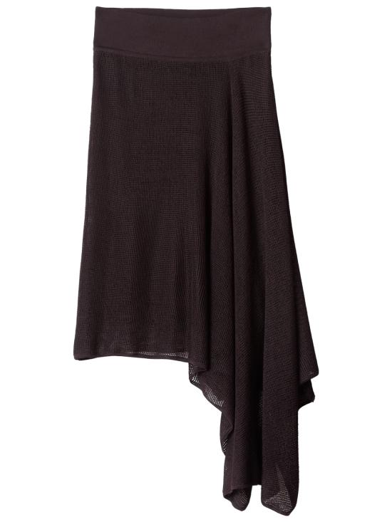 26SS 자크뮈스 미디 스커트 SKW00677AK00322 880 DARK BROWN