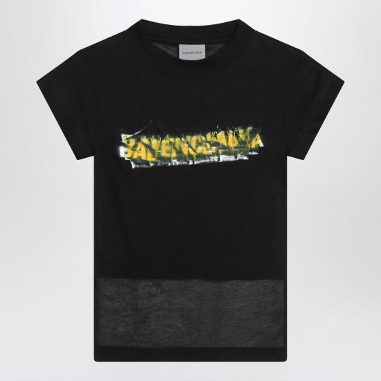 26SS 발렌시아가 반팔 티셔츠 871744TUVI7 Black