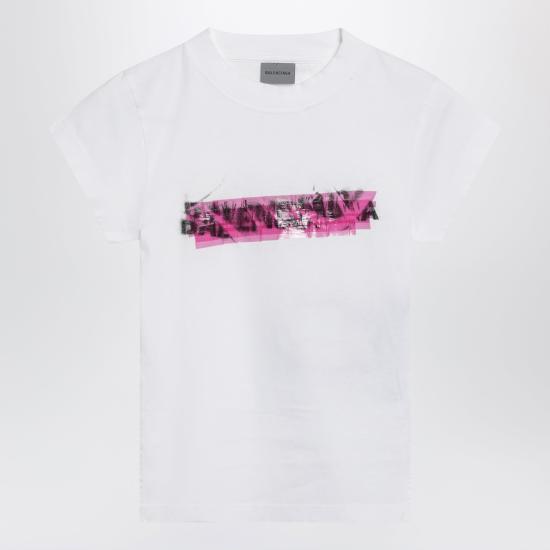 26SS 발렌시아가 반팔 티셔츠 871744TUVI6 White