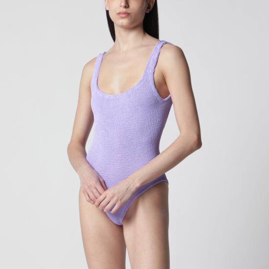 26SS 훈자 지 원피스 수영복 SQUARENY Purple