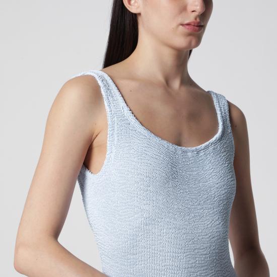 26SS 훈자 지 원피스 수영복 SQUARENY Blue - HUNZA G