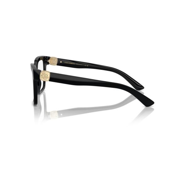 26SS 돌체앤가바나 안경 0Dg3395 오버사이즈 블랙 아세테이트 - DOLCE & GABBANA
