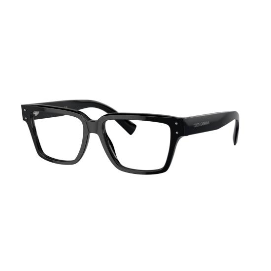 26SS 돌체앤가바나 안경 0Dg3383 직사각형 블랙 아세테이트 - DOLCE & GABBANA