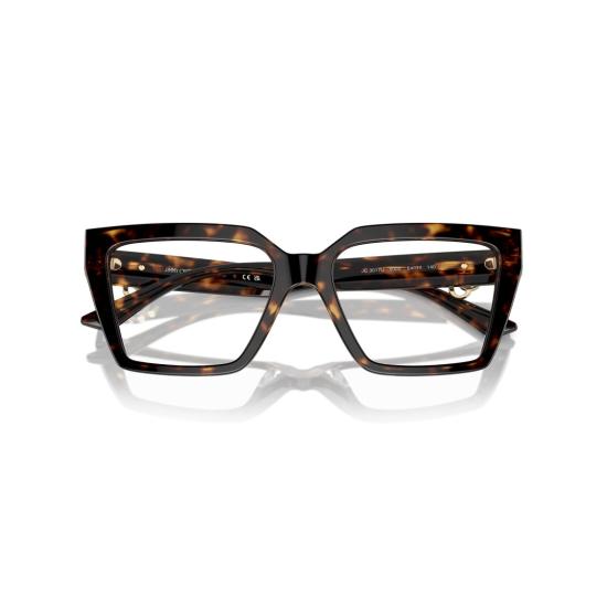 26SS 지미추 안경 0Jc3017u 오버사이즈 스퀘어 호피무늬 - JIMMY CHOO