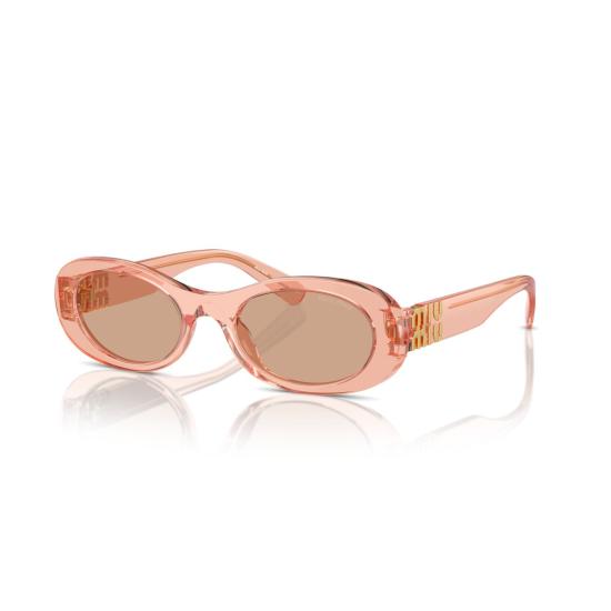 26SS 미우미우 선글라스 0Mu 06Zs 반투명 아세테이트 타원형 - MIU MIU